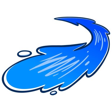 Su Deresi - Bir Su Deresi bir karikatür illüstrasyon.