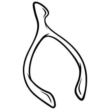 Wishbone - Bir Wishbone bir vektör illüstrasyon.