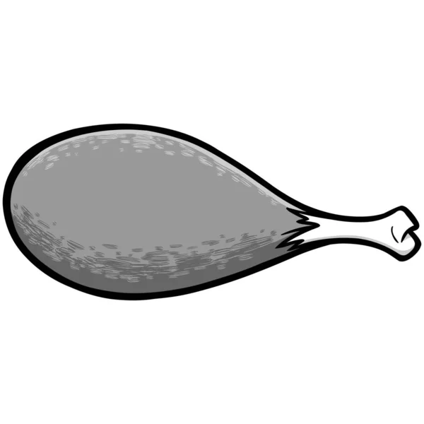 Індичка Нога Мультфільм Ілюстрація Індички Ногу — стоковий вектор
