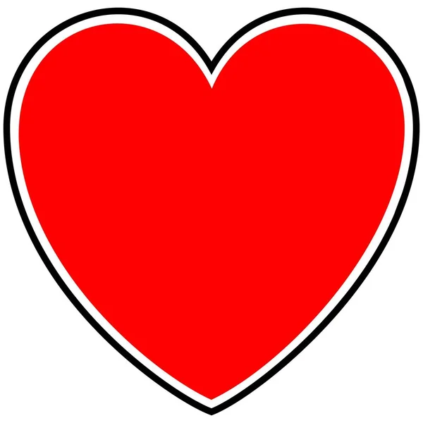 Valentine Day Heart Sevgililer Günü Kalp Bir Karikatür Illüstrasyon — Stok Vektör