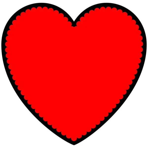 Valentinstag Herz Eine Zeichentrickillustration Des Valentinstags Herzens — Stockvektor