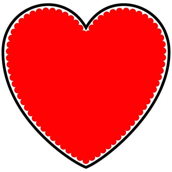 Coração Dia Dos Namorados Uma Ilustração Dos Desenhos Animados Coração — Vetor de Stock