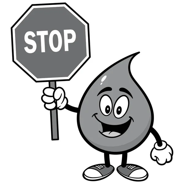 Water Drop Mascot Cartoon Illustration Water Droplet Mascot — Stock Vector