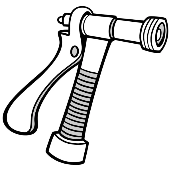 Water Spray Gun Een Cartoon Illustratie Van Een Water Spray — Stockvector
