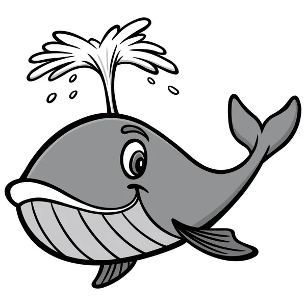 Balena Illustrazione Vettoriale Una Balena — Vettoriale Stock
