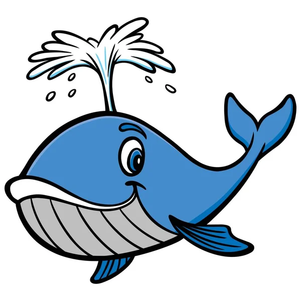 Ballena Una Ilustración Vectorial Una Ballena — Vector de stock