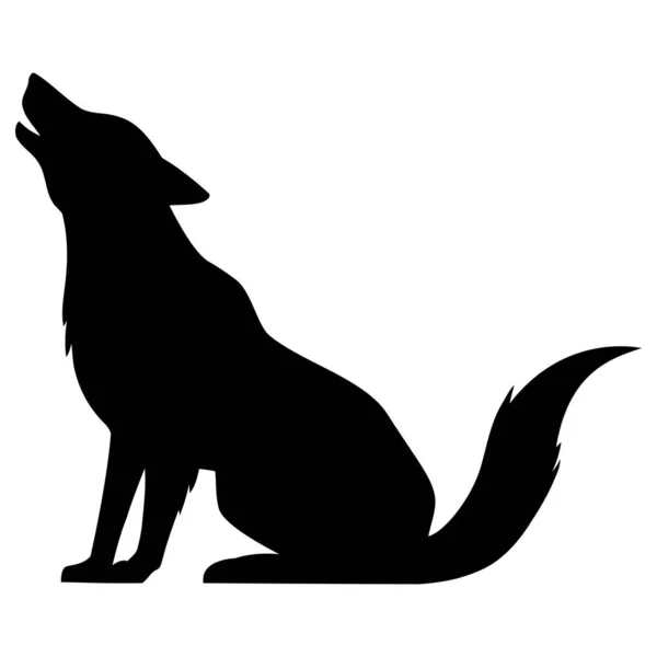 Wolf Howling Egy Vektor Rajzfilm Illusztrációja Wolf Howling — Stock Vector