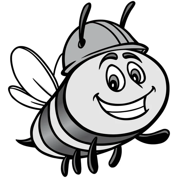 Εργαζόμενη Μέλισσα Ένα Καρτούν Εικόνα Ενός Εργαζομένου Μέλισσα — Διανυσματικό Αρχείο