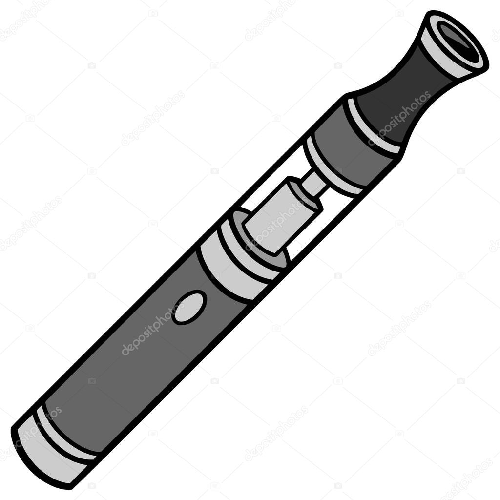 Vape Pen - A cartoon illustration of a Vape Pen.
