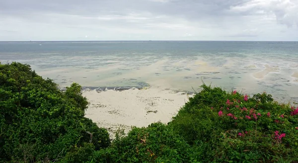 Άγρια Ακτή Του Nyali Στην Κένυα Μια Συννεφιασμένη Μέρα — Φωτογραφία Αρχείου
