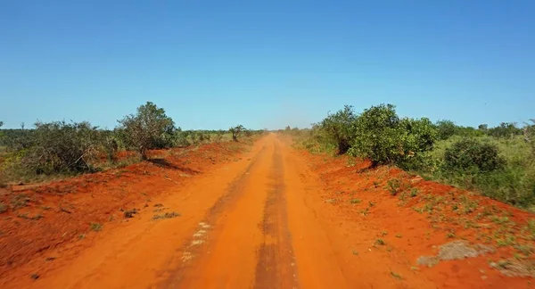 Kenya Ulusal Park tozlu kırmızı yol