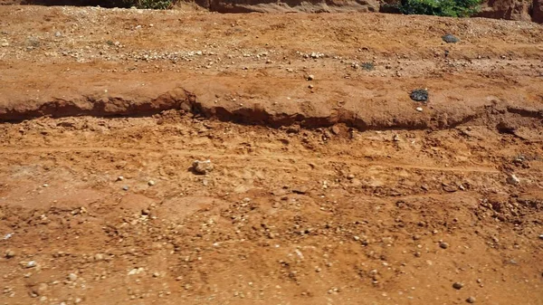 Estrada Vermelha Típica Kenya Perto Marafa Construção — Fotografia de Stock