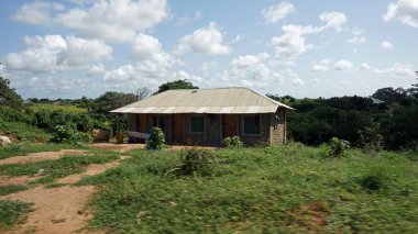 Kenya marafa köyünde tipik Afrika ev