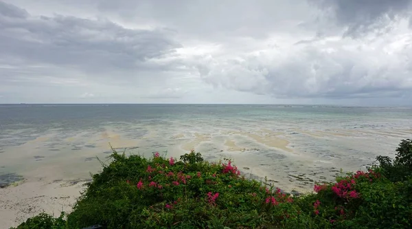 Wilde Küste Von Nyali Kenia Einem Bewölkten Tag — Stockfoto