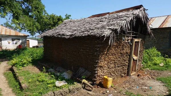 Kenya Wasini Adada Bir Köyde Evleri Çalıştırmak — Stok fotoğraf