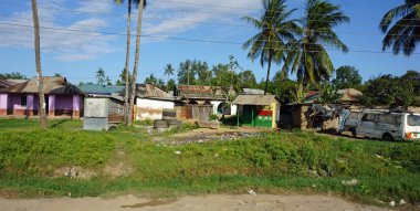 Mombasa, Kenya, Haziran 2018 - yaklaşık Kenya tipik streetlife