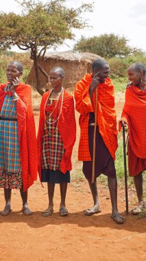 Kimana, Kenya, Haziran 2018 - yaklaşık geleneksel Masai Köyü