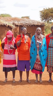 Kimana, Kenya, Haziran 2018 - yaklaşık geleneksel Masai Köyü