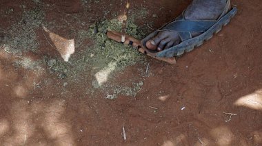 Kimana, Kenya, Haziran 2018 - yaklaşık geleneksel Masai Köyü