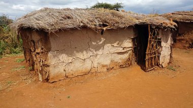 Kimana, Kenya, Haziran 2018 - yaklaşık yerel masai Köyü 