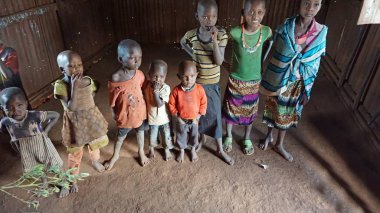 Kimana, Kenya, Haziran 2018 - yaklaşık yerel çocuk okulda