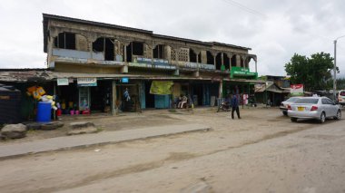 Mombasa, Kenya, Haziran 2018 - yaklaşık Kenya tipik streetlife