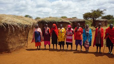 Kimana, Kenya, Haziran 2018 - yaklaşık geleneksel Masai Köyü