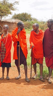 Kimana, Kenya, Haziran 2018 - yaklaşık geleneksel Masai Köyü