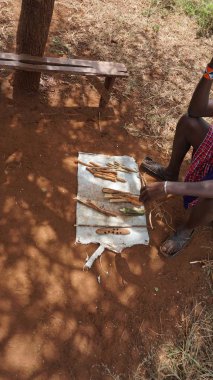 Kimana, Kenya, Haziran 2018 - yaklaşık geleneksel Masai Köyü