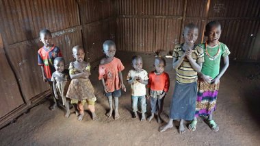 Kimana, Kenya, Haziran 2018 - yaklaşık yerel çocuk okulda