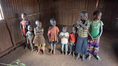Kimana, Kenya, Haziran 2018 - yaklaşık yerel çocuk okulda