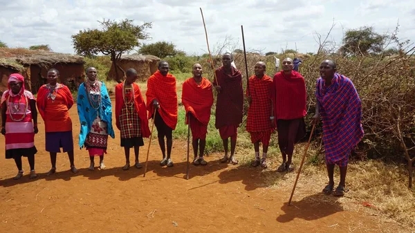 Kimana, Kenya, Haziran 2018 - yaklaşık geleneksel Masai Köyü