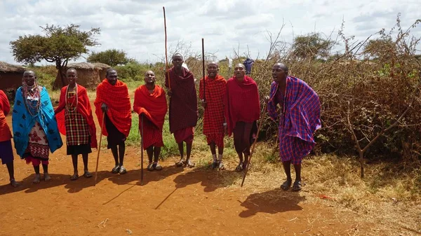Kimana, Kenya, Haziran 2018 - yaklaşık geleneksel Masai Köyü