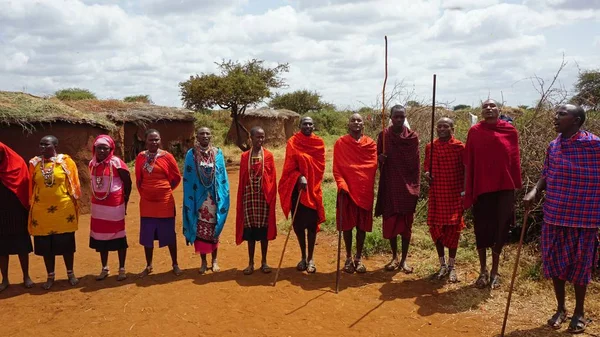 Kimana, Kenya, Haziran 2018 - yaklaşık geleneksel Masai Köyü