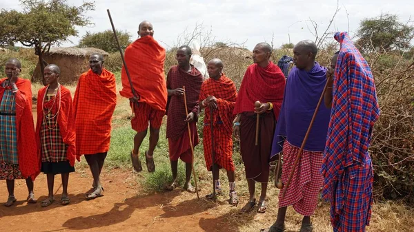 Kimana, Kenya, Haziran 2018 - yaklaşık geleneksel Masai Köyü