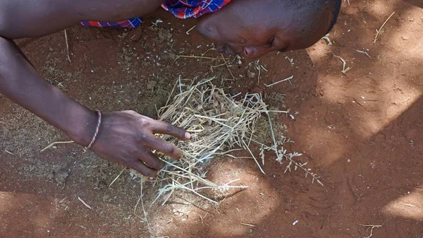 Kimana, Kenya, Haziran 2018 - yaklaşık geleneksel Masai Köyü