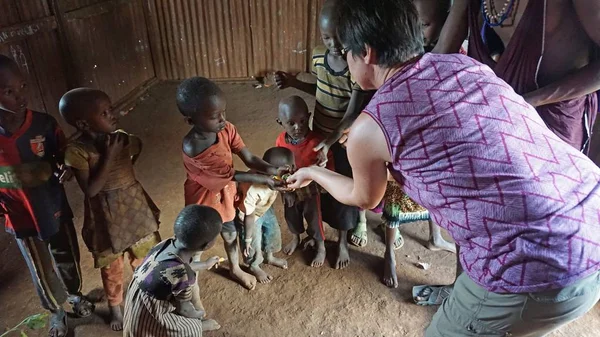 Kimana, Kenya, Haziran 2018 - yaklaşık yerel çocuk okulda