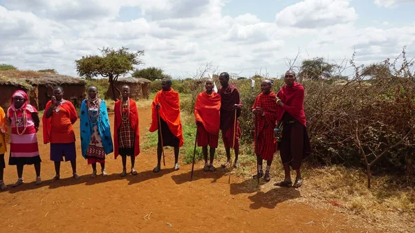 Kimana, Kenya, Haziran 2018 - yaklaşık geleneksel Masai Köyü