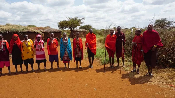 Kimana, Kenya, Haziran 2018 - yaklaşık geleneksel Masai Köyü