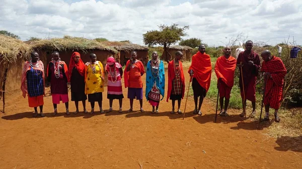 Kimana, Kenya, Haziran 2018 - yaklaşık geleneksel Masai Köyü