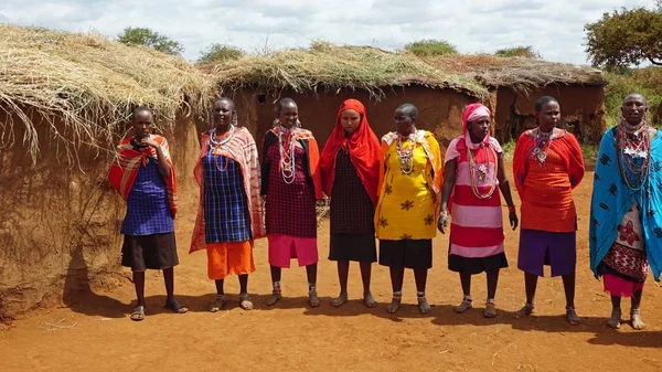Kimana, Kenya, Haziran 2018 - yaklaşık geleneksel Masai Köyü