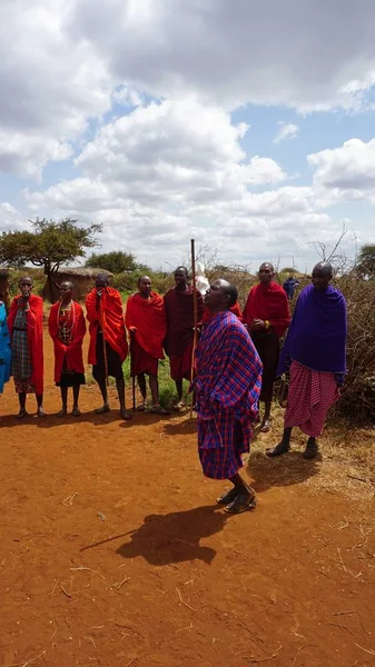 Kimana, Kenya, Haziran 2018 - yaklaşık geleneksel Masai Köyü
