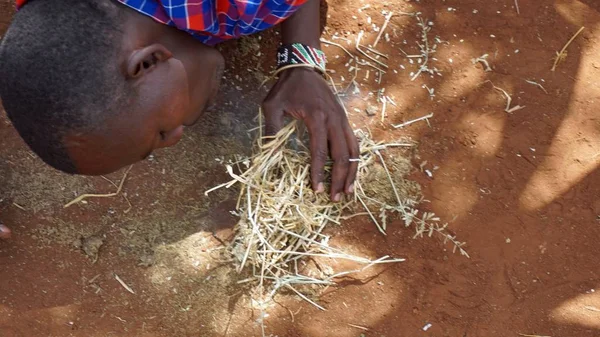 Kimana, Kenya, Haziran 2018 - yaklaşık geleneksel Masai Köyü