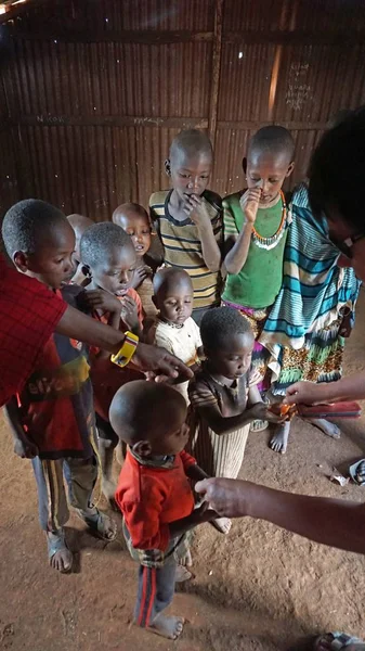 Kimana, Kenya, Haziran 2018 - yaklaşık yerel çocuk okulda