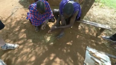 Kimana, Kenya, Haziran 2018, yaklaşık geleneksel massai köyü Kenya 