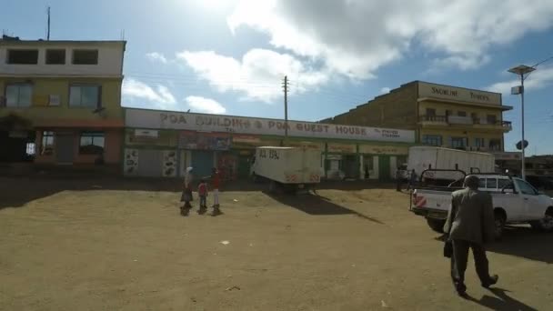 Voi Kenya Circa Giugno 2018 Scene Stradali Piccolo Villaggio Kenya — Video Stock