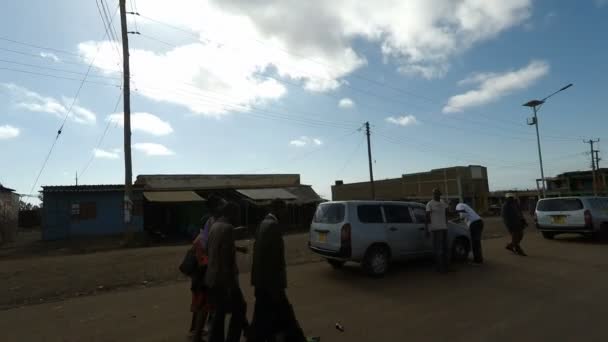 Voi Kenya Circa June 2018 Road Scenes Small Village Kenya — Stock Video