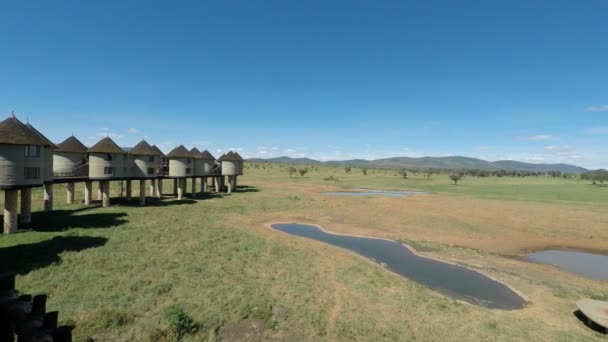 Voi Kenya Juni 2018 Nachmittag Der Gemütlichen Safari Lodge Kenya — Stockvideo