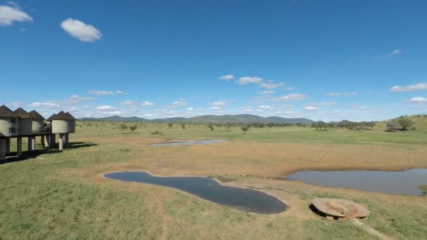 Voi Kenya Circa Juni 2018 Eftermiddag Bekväma Safari Lodge Kenya — Stockvideo