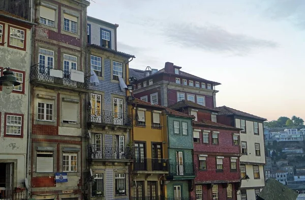 Színes Hagyományos Házak Porto Portugália — Stock Fotó